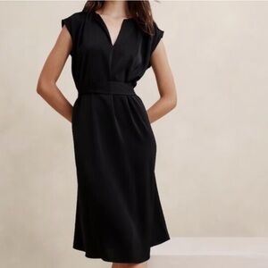 NWT Banana Republic Silky Cap Sleeve Midi Dress XL